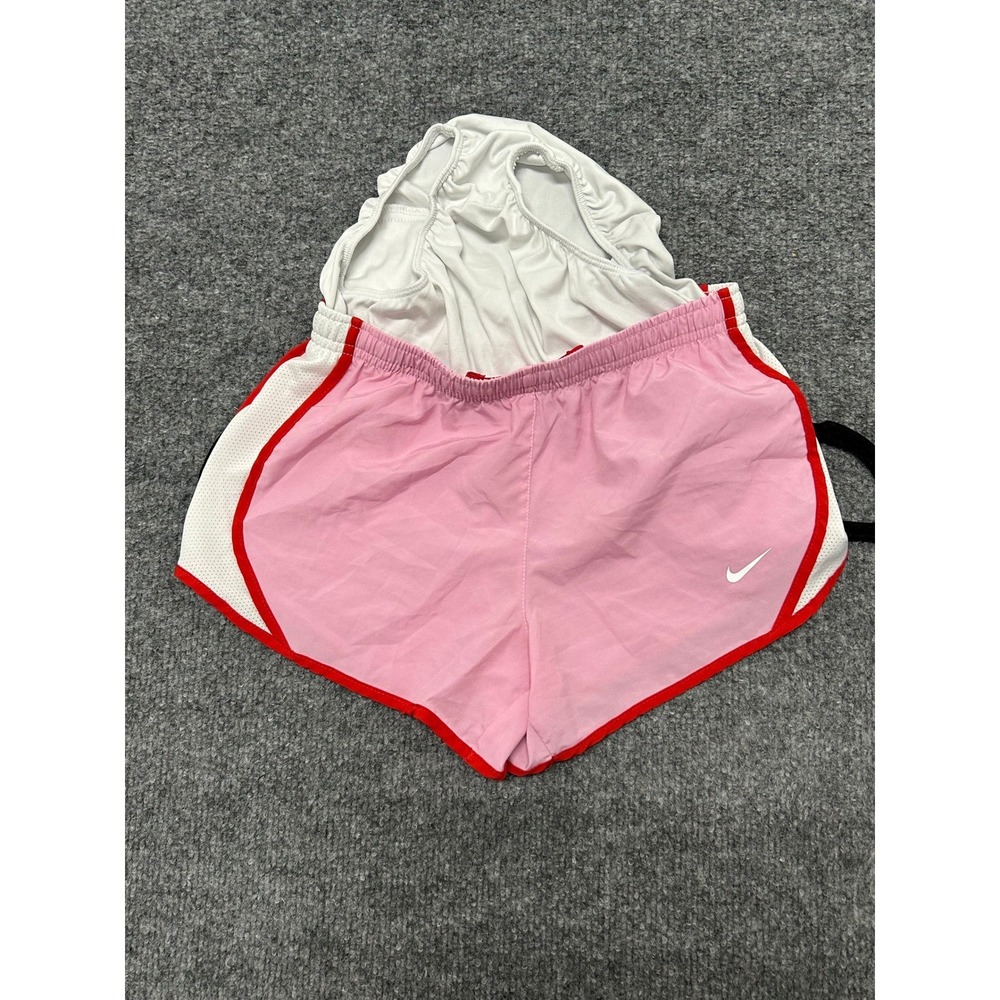 Nike Shorts Womens Size S Pink Dri-Fit Running Mesh Trim Athletic 88704